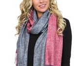 39 Red Blue Wool Cashmere Womens Scarf Shawl Neckerchief Summer Autumn Soft Fall Colorful Kerchief Style Ladies Shawl Wrap Loop Plaid Warm