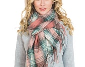 49 Multicolor Wool Cashmere Womens Scarf Shawl Neckerchief Summer Autumn Soft Fall Colorful Kerchief Style Ladies Shawl Wrap Loop Plaid Warm