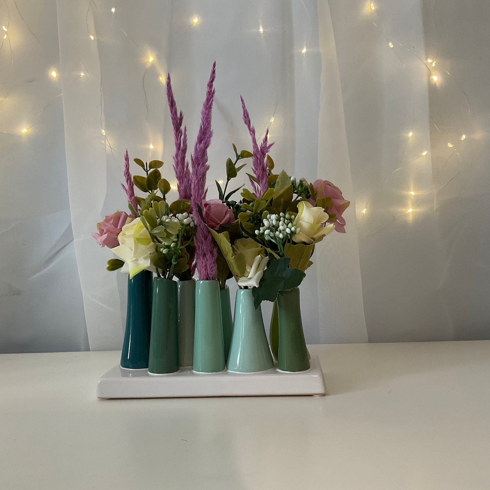 Silk flower arrangement in vase Etsy Silk flower arrangement in vase Etsy