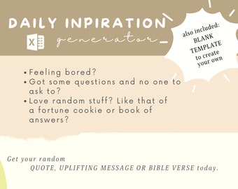Daily Inspiration Generator Your Source Quotes Bible - Etsy