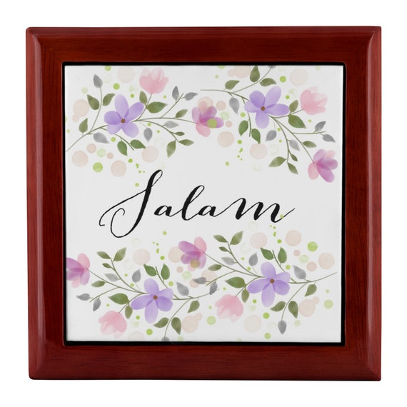 Salam Islamic Jewelry Box Muslim Gift idea Ramadan Gift Etsy