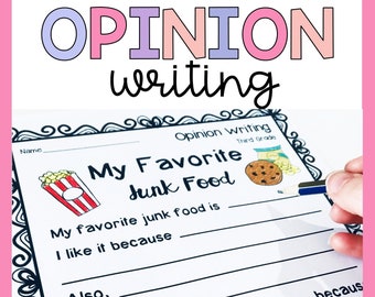 Third Grade Opinion Writing Prompts and Worksheets