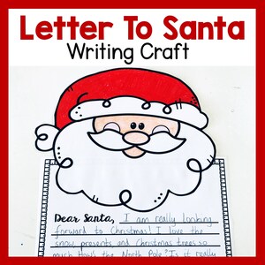 Manualidad de escritura navideña con una carta a Papá Noel
