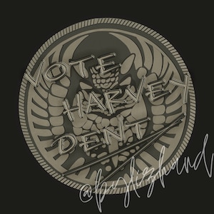 court of owls coin illustration Vinyl Waterproof Sticker