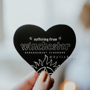 winchester derangement syndrome - supernatural inspired - Vinyl Waterproof Sticker - gift for TV fan - supernatural fan