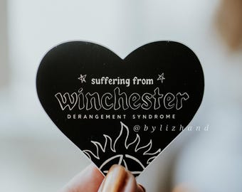 winchester derangement syndrome - supernatural inspired - Vinyl Waterproof Sticker - gift for TV fan - supernatural fan