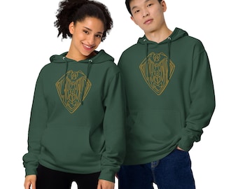 single line soldier boy shield - Alpine Green Unisex midweight hoodie