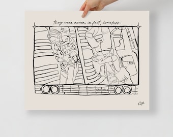 never homeless - sam dean baby supernatural inspired - Hand Illustrated Poster