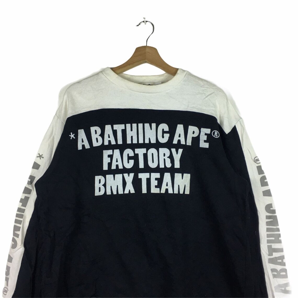 Vtg BAPE A Bathing Ape Factory BMX Team Cyclist Sweatshirt | Etsy