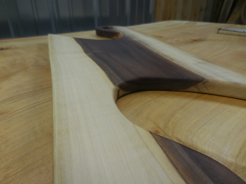 Very Unique Handmade Live Edge Large Black Walnut Charcuterie board