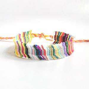 Fringe Friendship Bracelet/Anklet | Rag Rug Pattern | Recycled Bracelet | Beach Bracelet | Summer Bracelet | Coconut Girl Aesthetic | VSCO