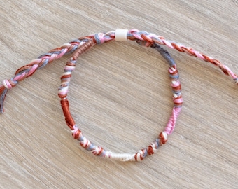 Knotted Friendship Bracelet/Anklet | Skinny Bracelet/Anklet | Beach Bracelet | Summer Bracelet | Coconut Girl Aesthetic | VSCO | 014
