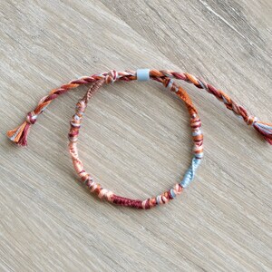 Knotted Friendship Bracelet/Anklet | Skinny Bracelet/Anklet | Beach Bracelet | Summer Bracelet | Coconut Girl Aesthetic | VSCO | 018