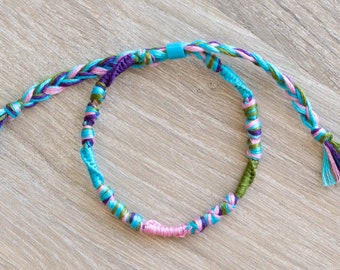 Knotted Friendship Bracelet/Anklet | Skinny Bracelet/Anklet | Beach Bracelet | Summer Bracelet | Coconut Girl Aesthetic | VSCO | 003