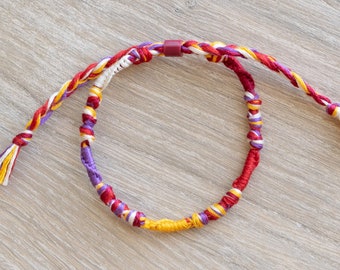 Knotted Friendship Bracelet/Anklet | Skinny Bracelet/Anklet | Beach Bracelet | Summer Bracelet | Coconut Girl Aesthetic | VSCO | 008