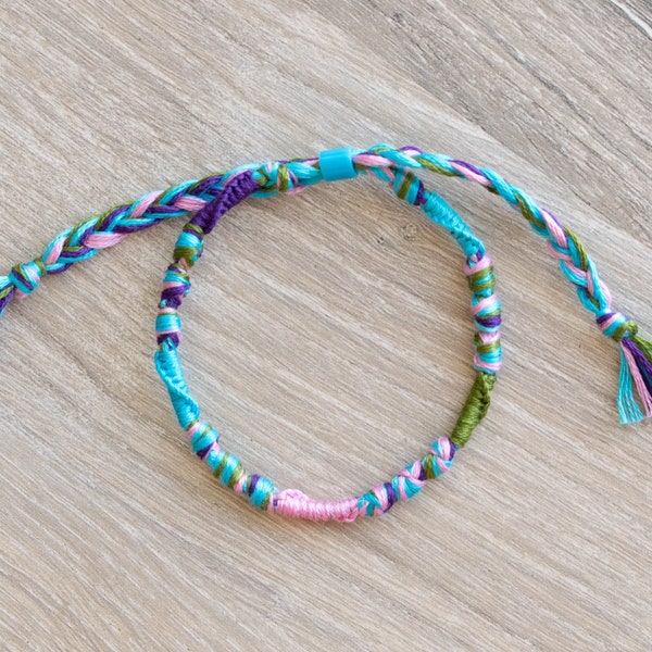 Knotted Friendship Bracelet/Anklet, Skinny Bracelet/Anklet, Woven Bracelet 003