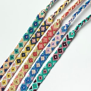 CUSTOM MADE - Skinny Aztec Friendship Bracelet, Aztec/Tribal Pattern, Woven Bracelet, Knotted Bracelet