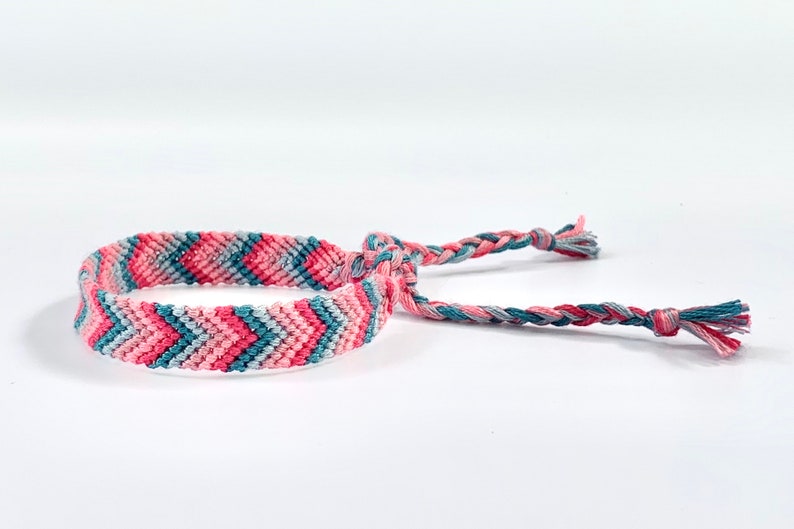 Colorful Chevron Friendship Bracelet V-Shaped Pattern Woven | Etsy