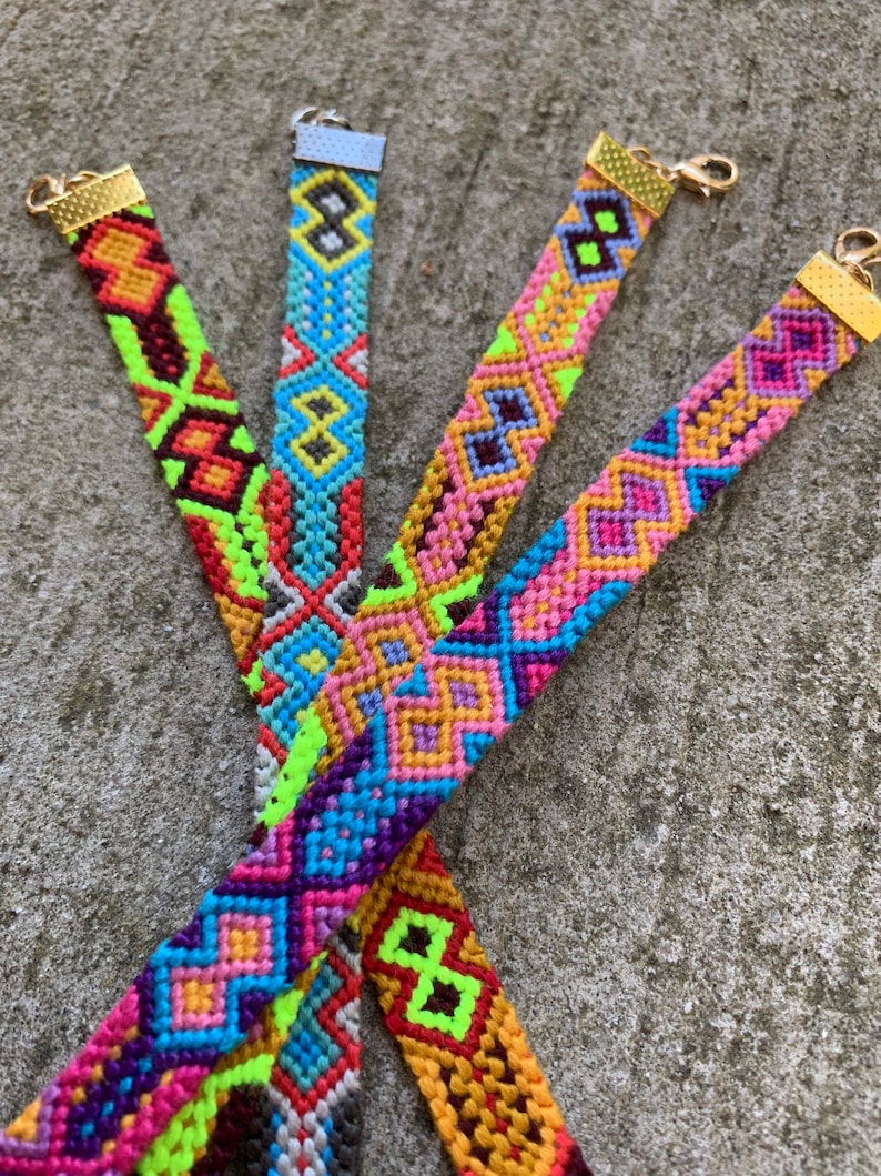 CUSTOM MADE Tribal Aztec Friendship Bracelet Aztec Pattern Etsy