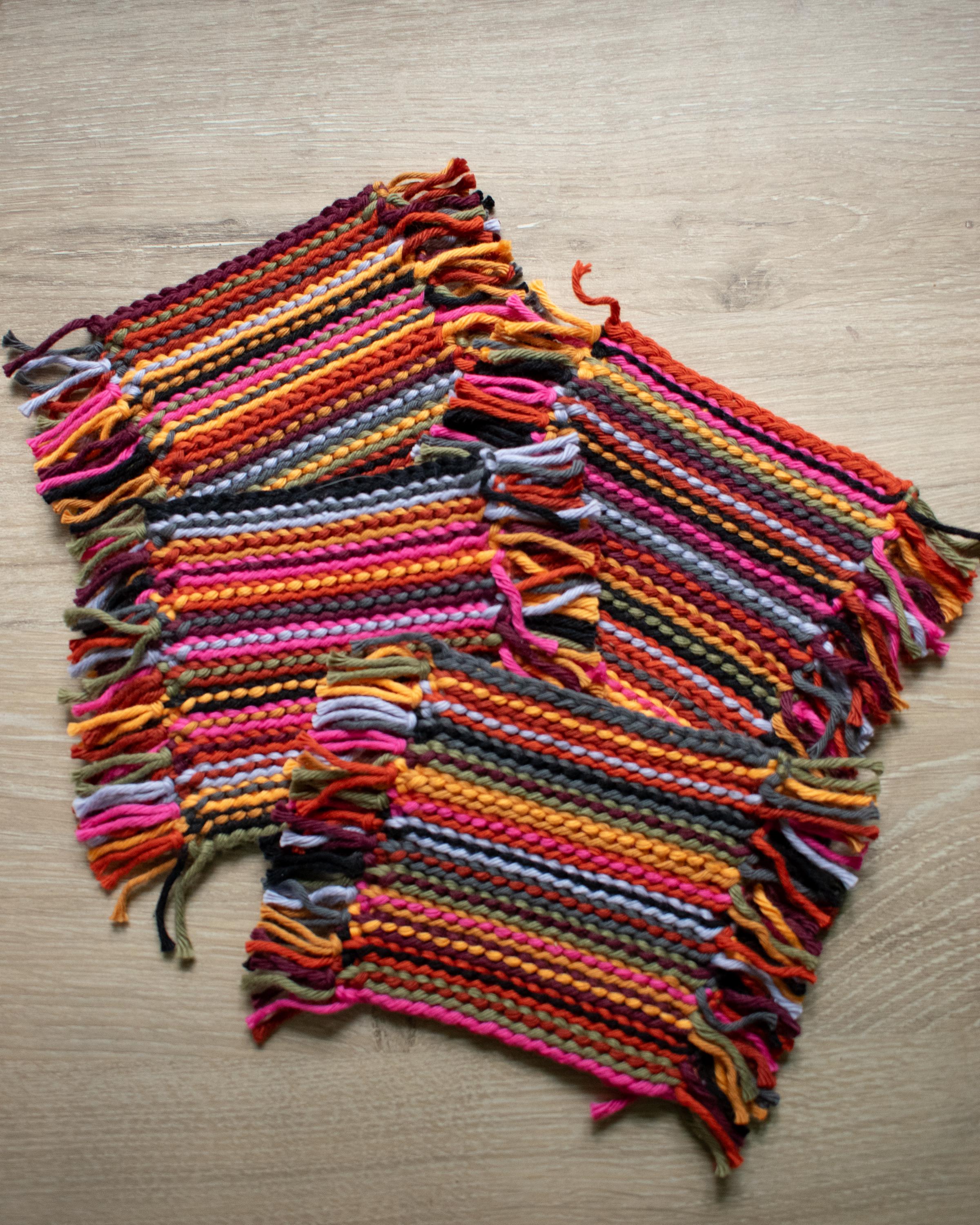 Crochet Rag Rug Coaster Set | Handmade Fringe Cotton Coasters | Cute ...