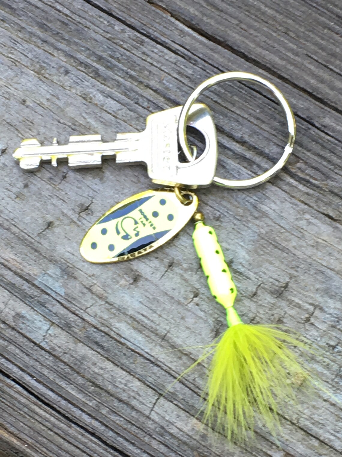 Fishing lure key chain Fisherman Key Chain Rooster Tail Etsy