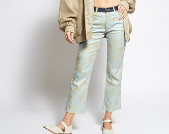 y2k Cavalli jeans damask printed trousers