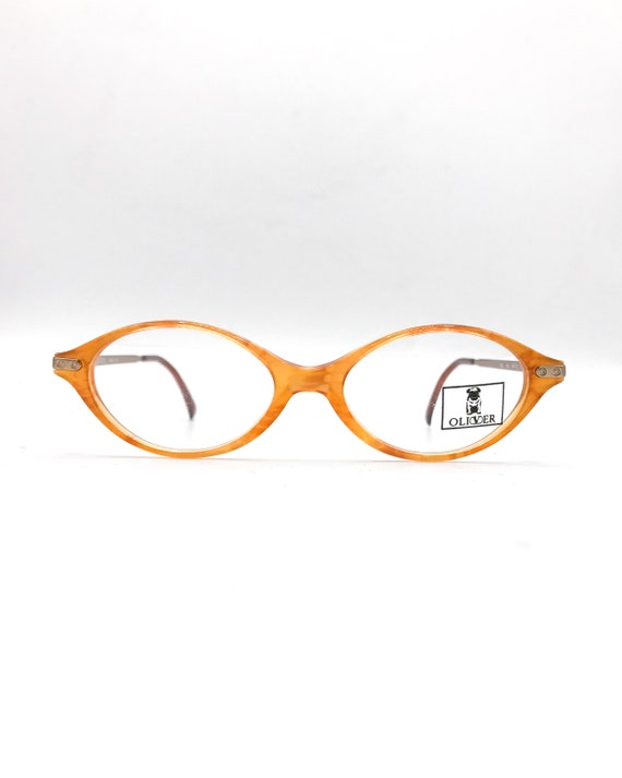 OLIVER by VALENTINO oval acetate honey amber meta… - image 2