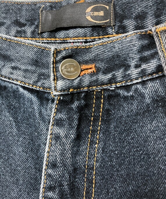 Y2K JUST CAVALLI VINTAGE blue jeans, size 34 dark