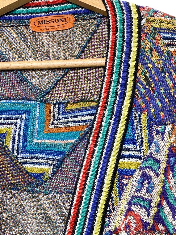 Iconic Missoni patchwork knitted jacket, 1980s su… - image 4