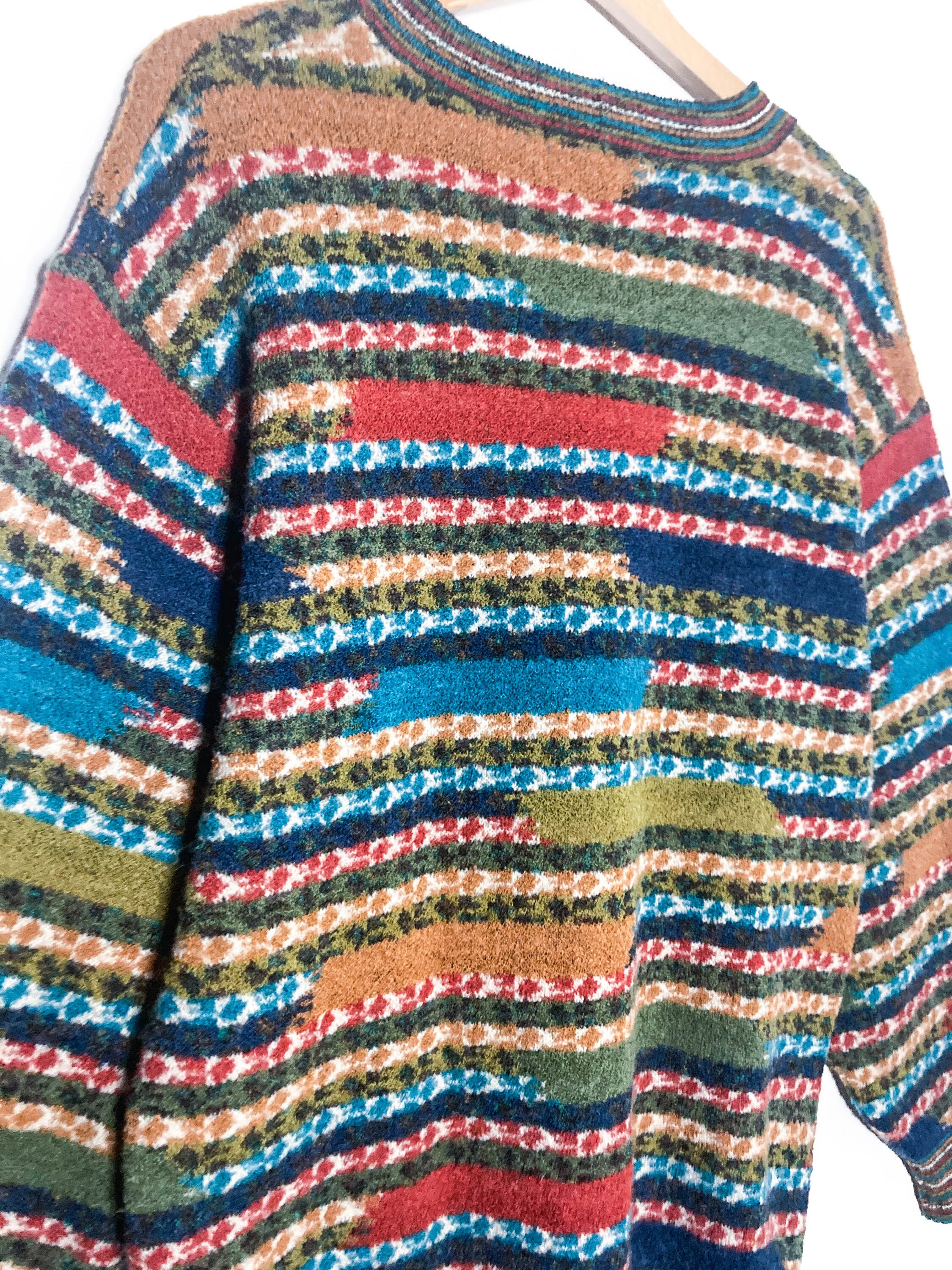 MISSONI KNITWEAR SWEATER Mohair Colorful Striped First Line