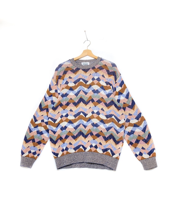 MISSONI KNITWEAR SWEATER cotton colorful geometri… - image 1