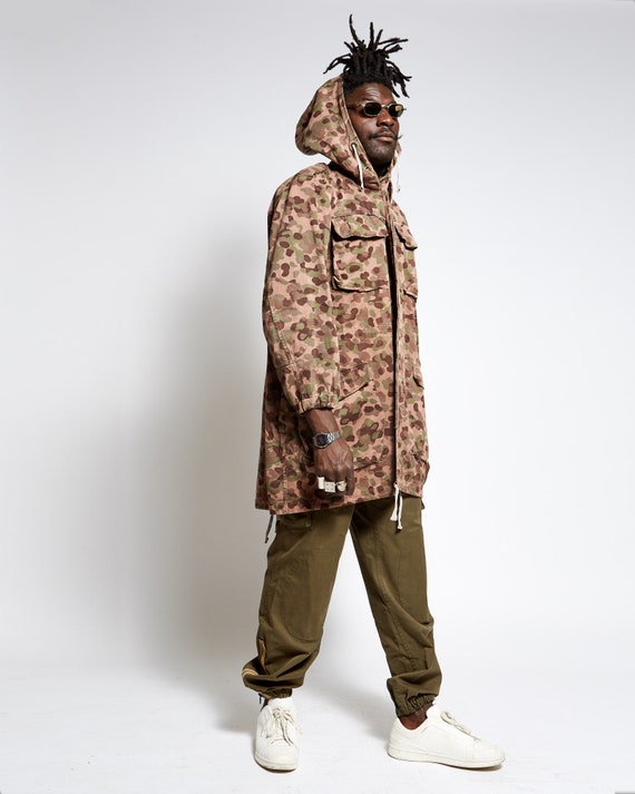 VINTAGE PARKA MILITARY camouflage jacket 1960s ger