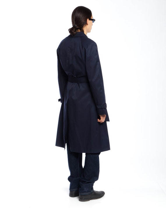 VINTAGE TRENCH COAT jacket. Minimal 1980s-90s uni… - image 3