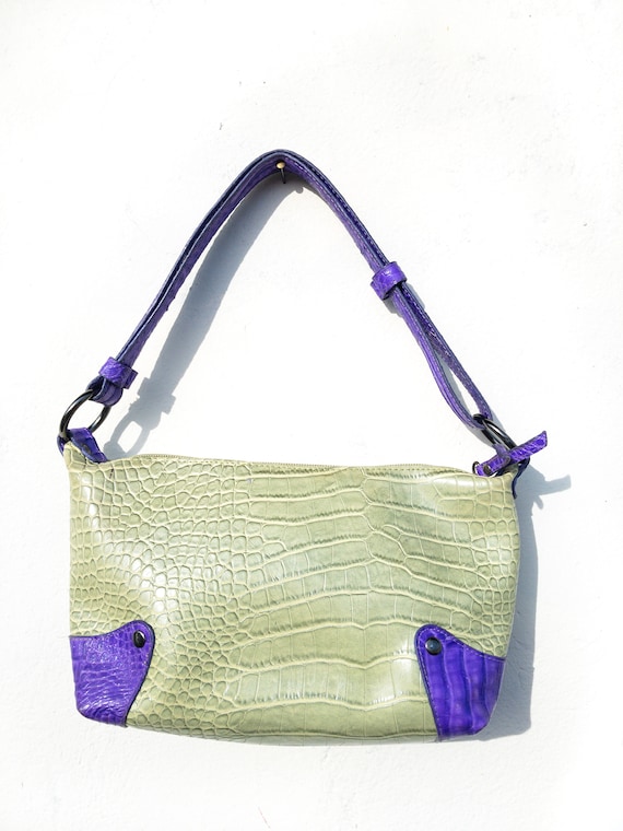 Y2K GIANMARCO VENTURI multicolor faux leather bag… - image 3