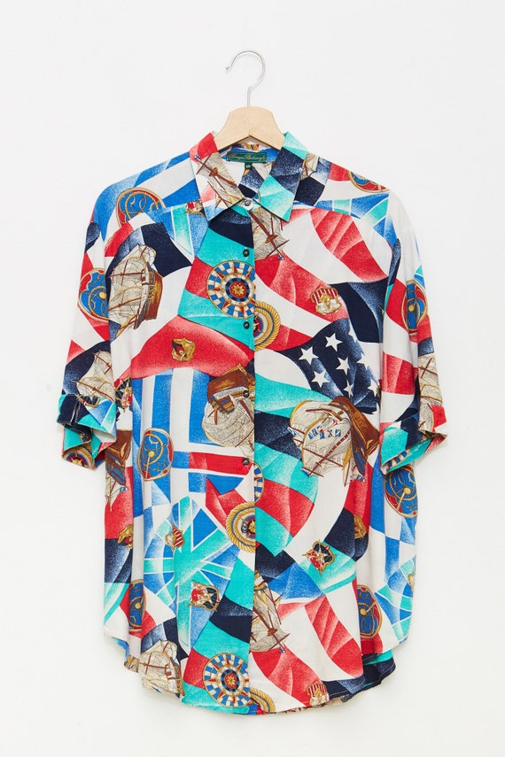 SAILOR MULTICOLOR GEOMETRIC shirt sailing boat pri