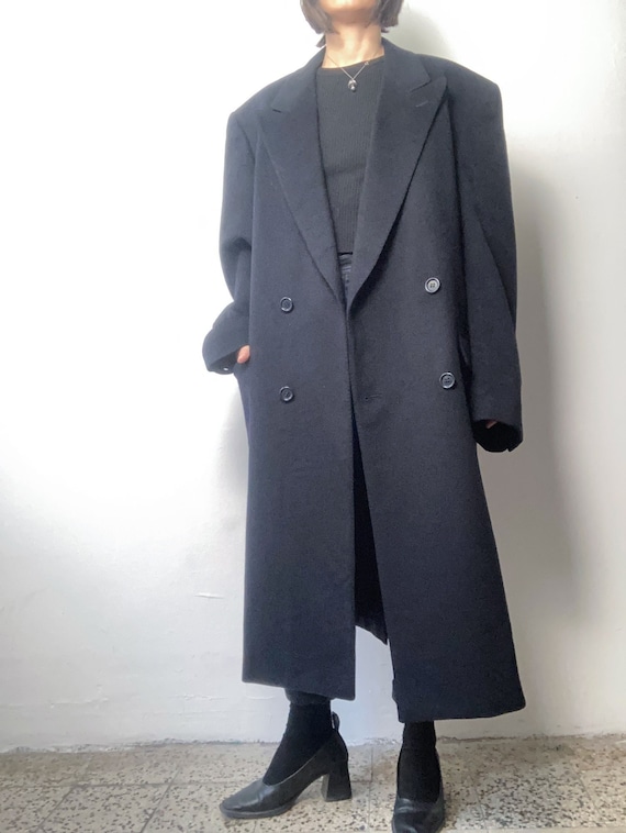 Y2k Ing. LORO PIANA & C Double breasted Coat Navy Cashmere   Etsy