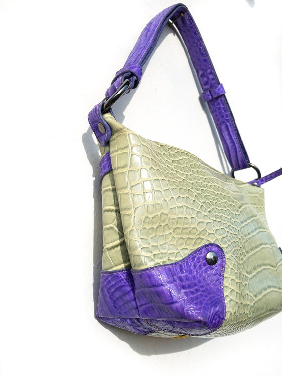 Y2K GIANMARCO VENTURI multicolor faux leather bag… - image 4