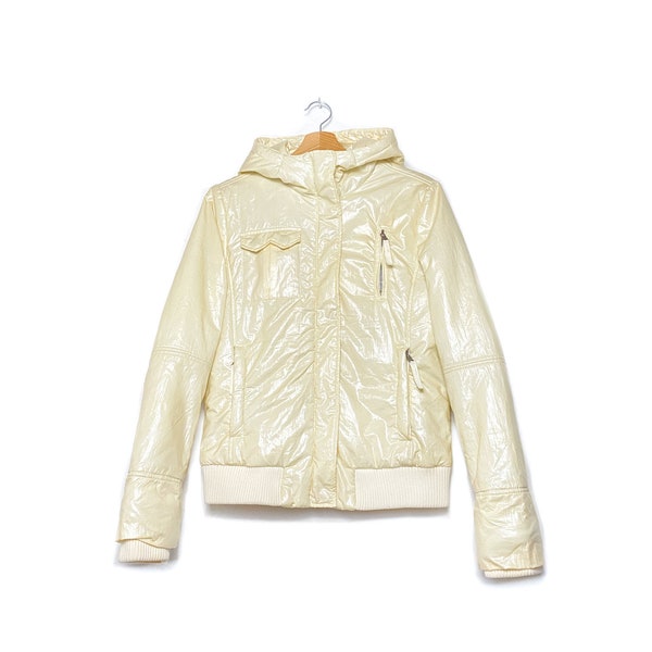 Cream Puffer Jacket Etsy