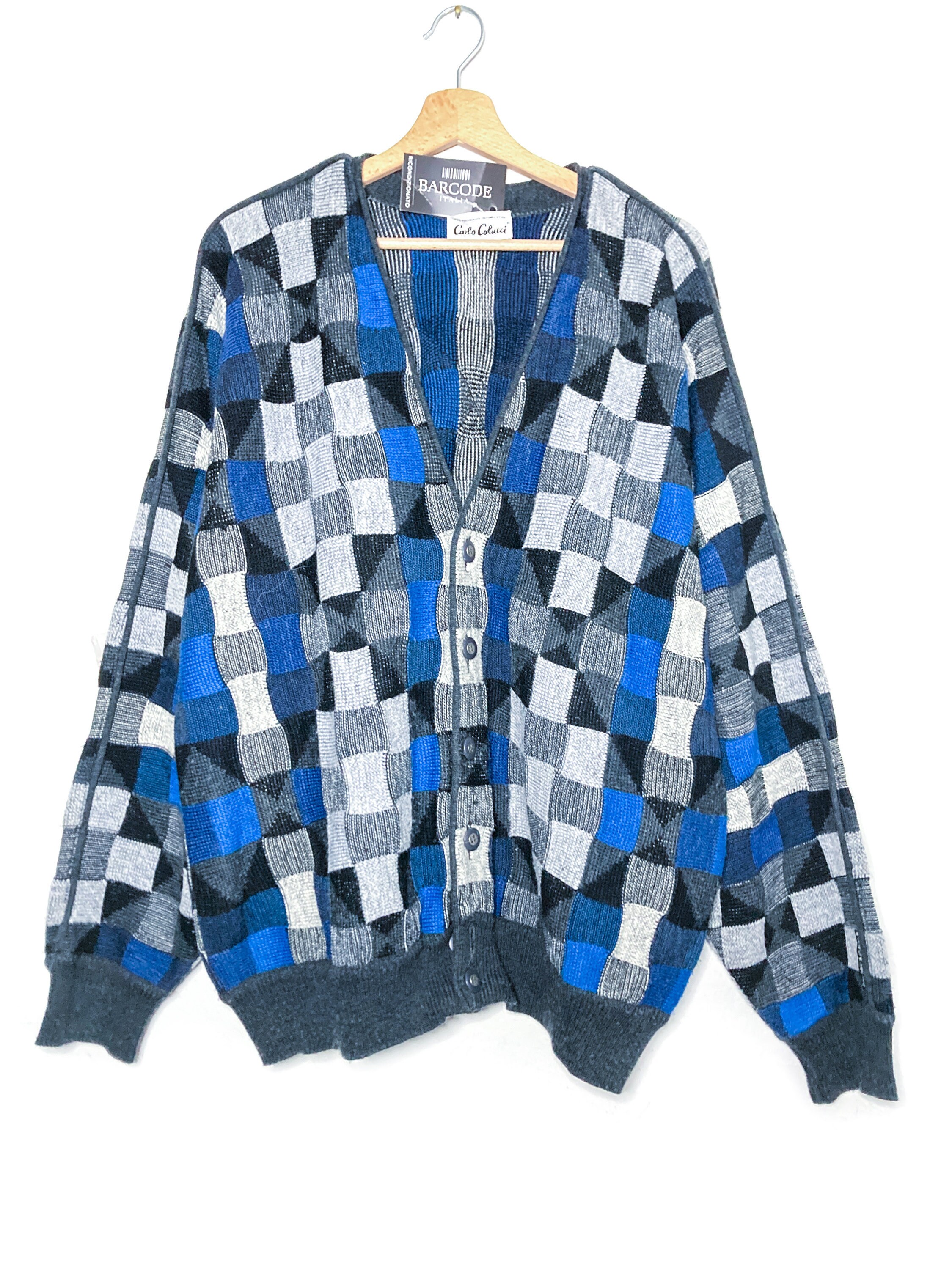 CARLO COLUCCI SWEATER Blue Black Grey 