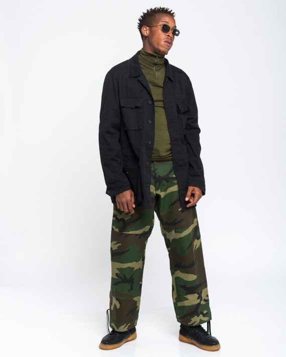 MILITARY MOCK turtleneck military green front zip - image 6