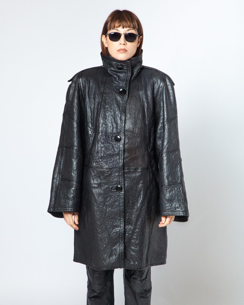 Genuine Astrakhan Lambskin Coat, Black Reversible Real Leather Jacket