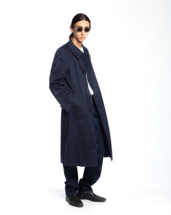 VINTAGE TRENCH COAT jacket. Minimal 1980s-90s uni… - image 7