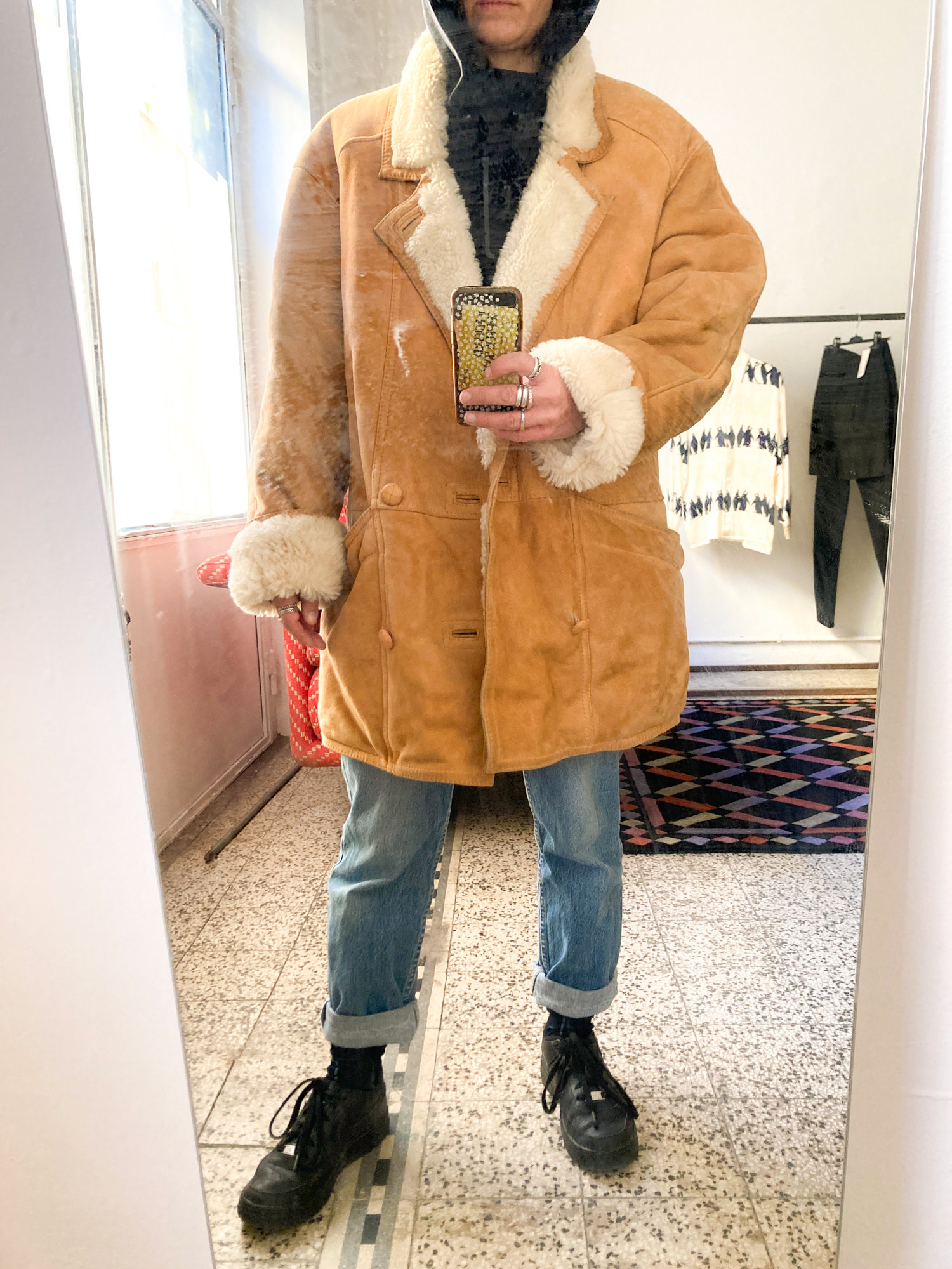 CAMEL REAL SHEARLING Coat Real 