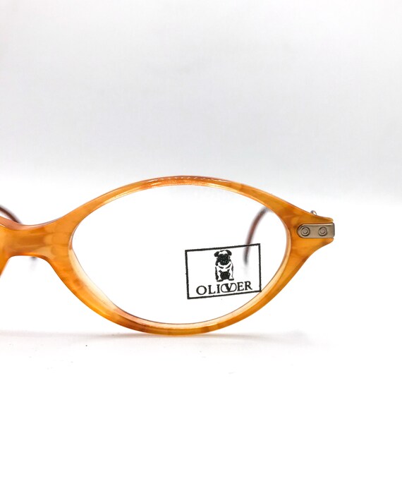 OLIVER by VALENTINO oval acetate honey amber meta… - image 3