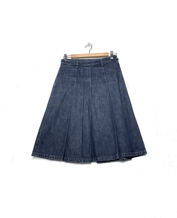 2000s Miu Miu Denim pleated skirt, vintage blue je