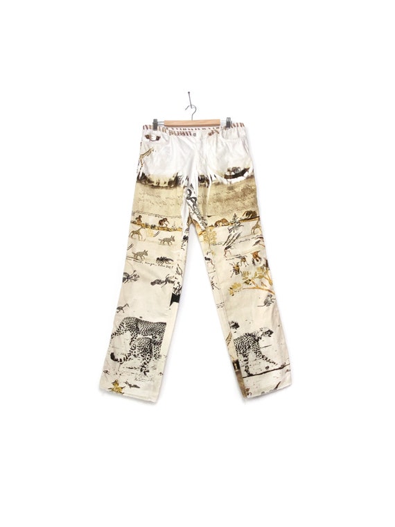 Y2k RARE 1990s Roberto Cavalli Vintage African Hunting