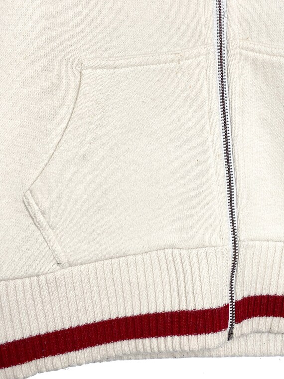 vtg Woolrich heavy wool cream zipped jumper, turt… - image 5