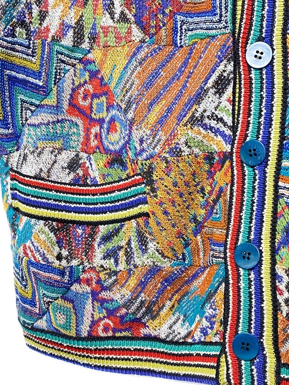 Iconic Missoni patchwork knitted jacket, 1980s su… - image 5