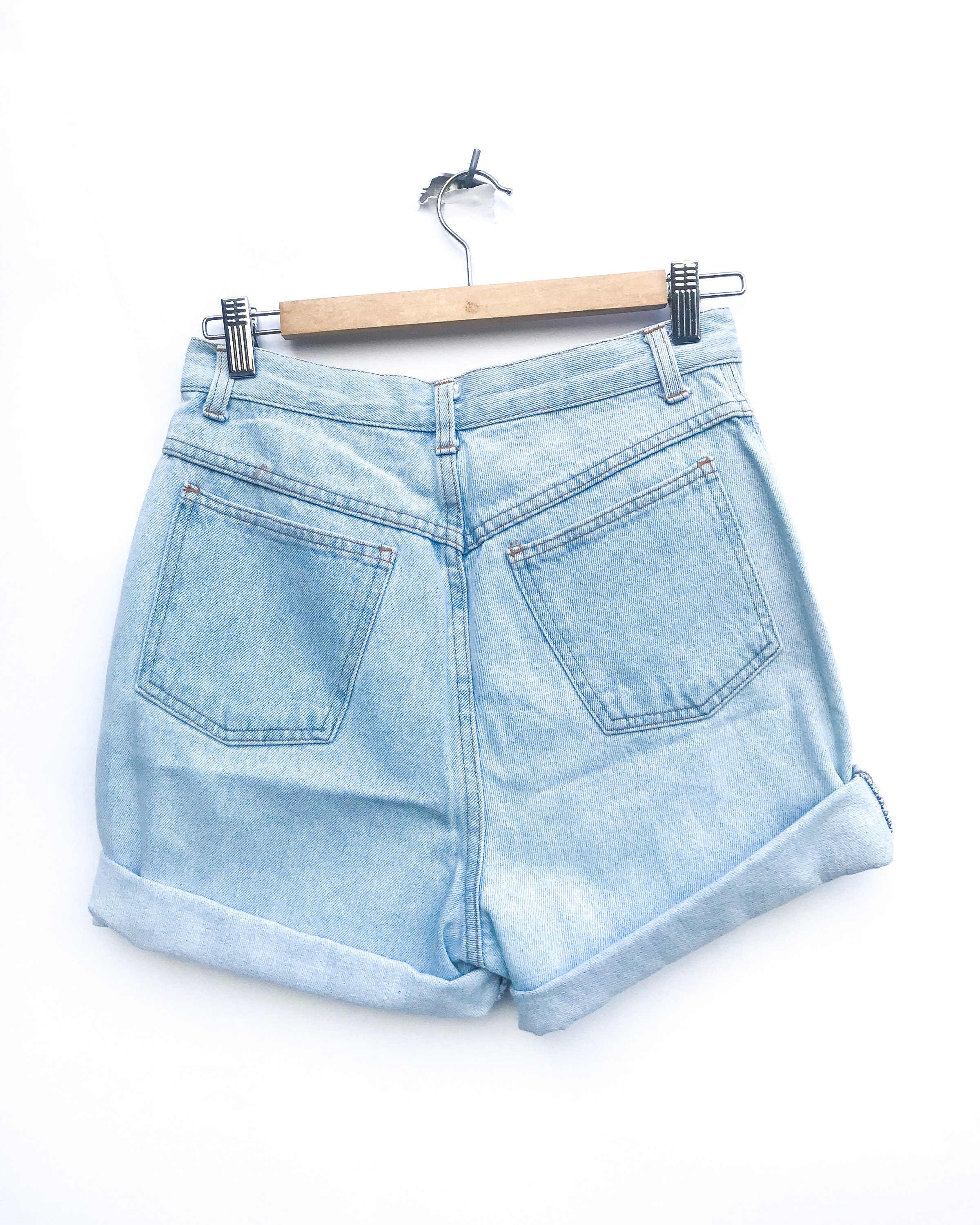 blue denim shorts