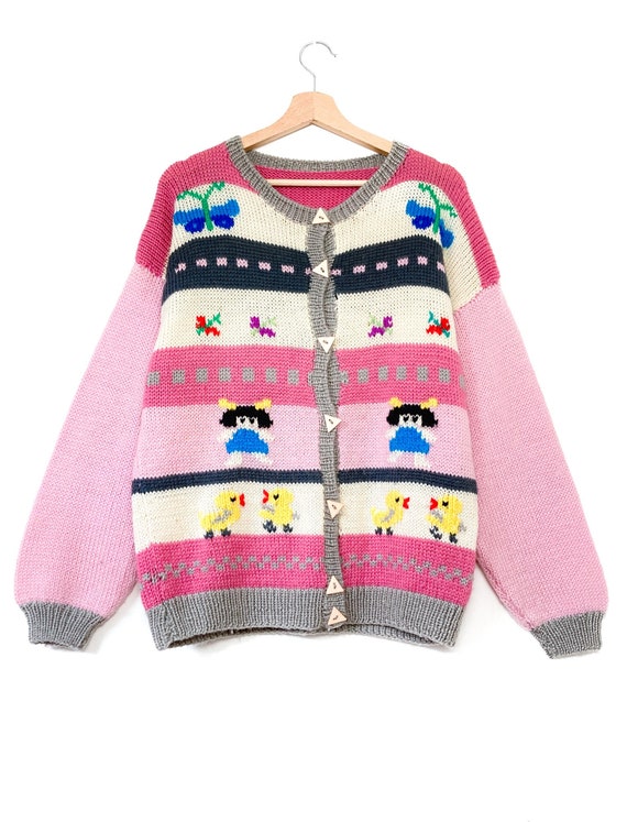 PURE WOOL multicolor cardigan / jacket, baby girl… - image 1